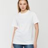 kadın pamuklu beyaz basic tişört