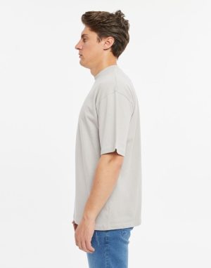 erkek oversize gri tişört