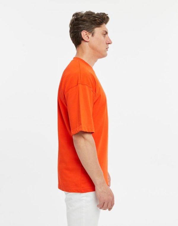 erkek oversize turuncu tişört