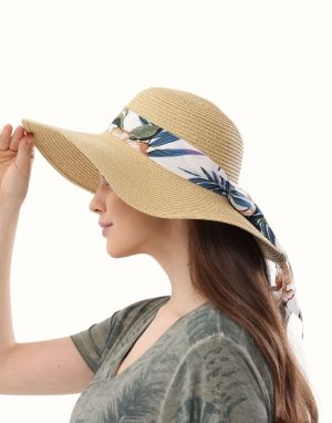 kadın organik maxi hasır şapka