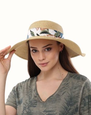 kadın organik maxi hasır şapka