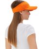 kadın turuncu merserize vizör şapka